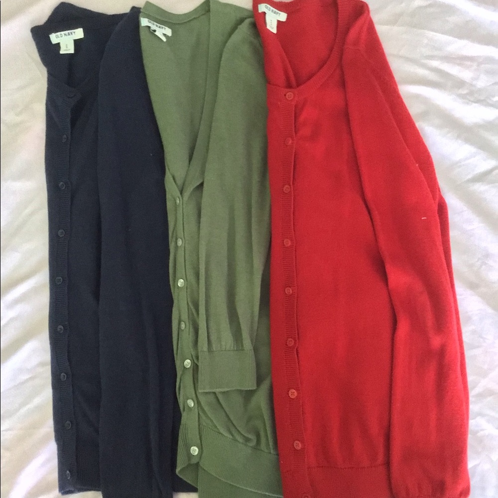 All Three Old Navy Cardigans